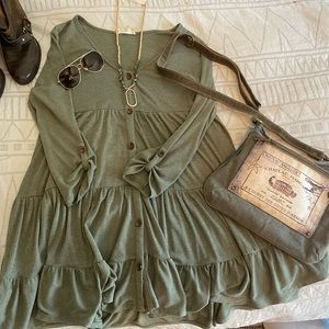 Altar’d State tiered button down dress